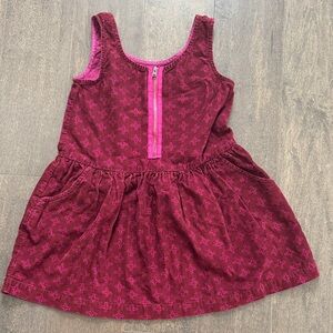 Tea Collection Burgundy and Pink Kids Dress